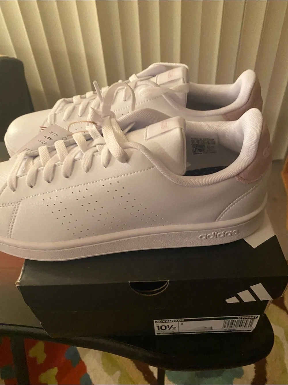 adidas White Low-Top Leather Sneakers